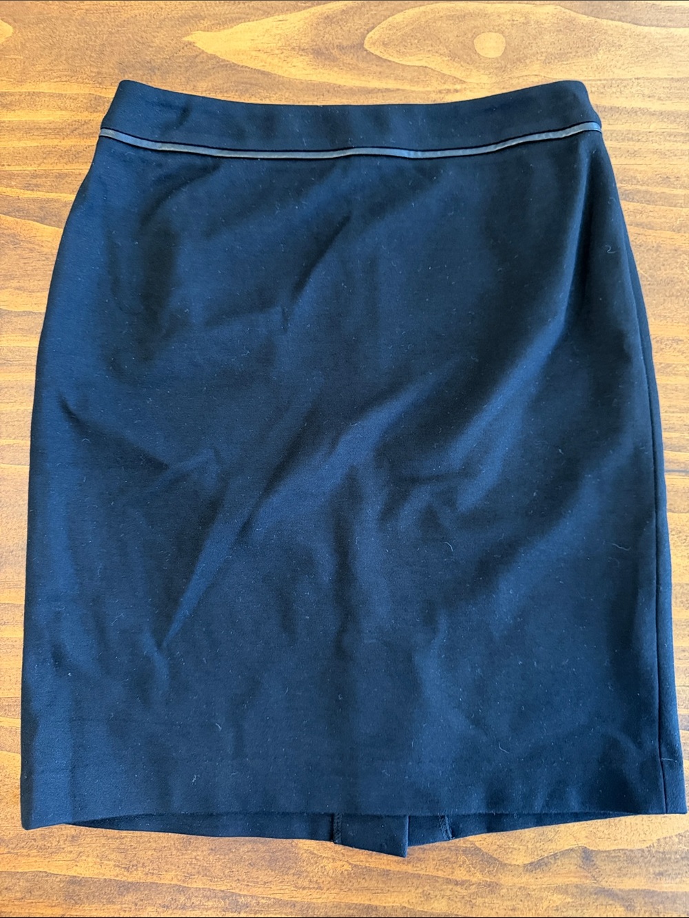 Talbots Women’s 2P Black Pencil Skirt with Subtle Waist Trim